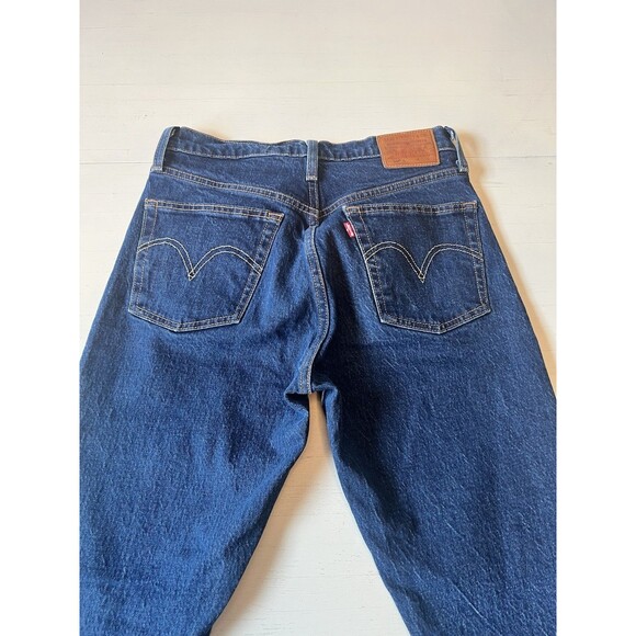 Levi's‎ Premium 501 S Skinny Button Fly Women's 27 Dark Wash Denim Jeans - Picture 4 of 7